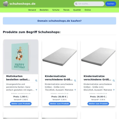 Screenshot schuheshops.de