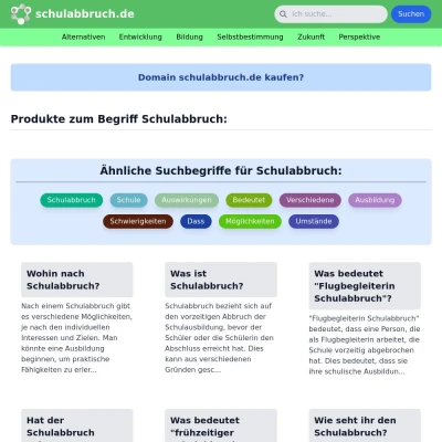 Screenshot schulabbruch.de