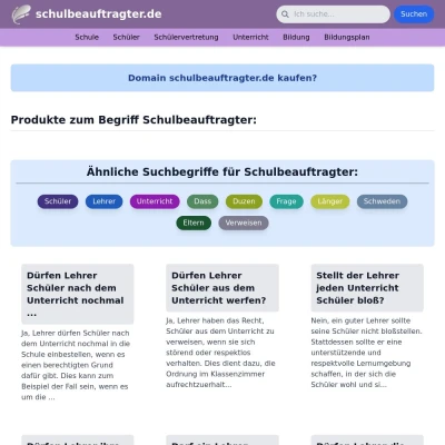 Screenshot schulbeauftragter.de