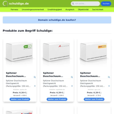 Screenshot schuldige.de