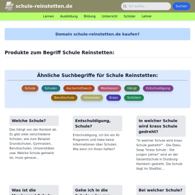 Screenshot schule-reinstetten.de