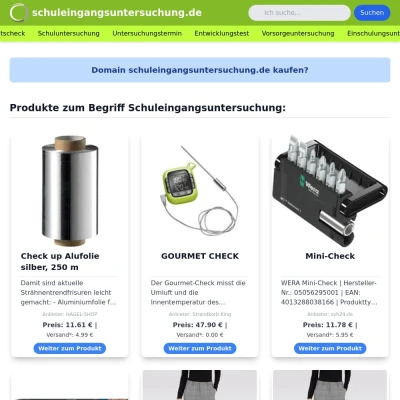 Screenshot schuleingangsuntersuchung.de