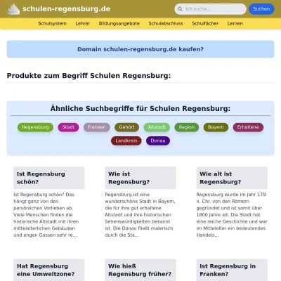 Screenshot schulen-regensburg.de