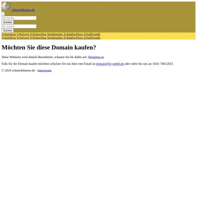 Screenshot schulerlebnisse.de