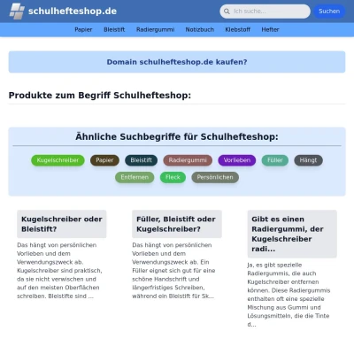 Screenshot schulhefteshop.de