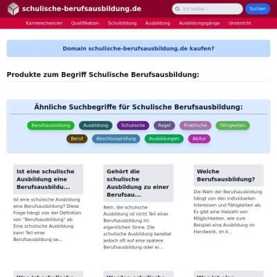 Screenshot schulische-berufsausbildung.de