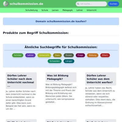 Screenshot schulkommission.de