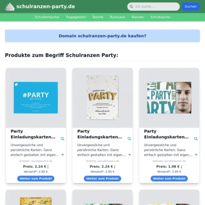 Screenshot schulranzen-party.de