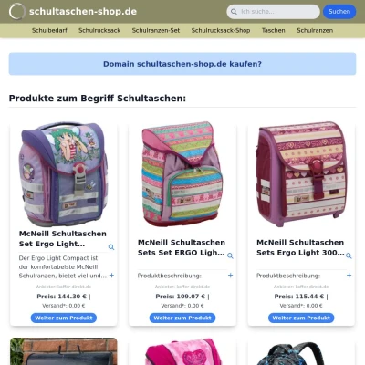 Screenshot schultaschen-shop.de