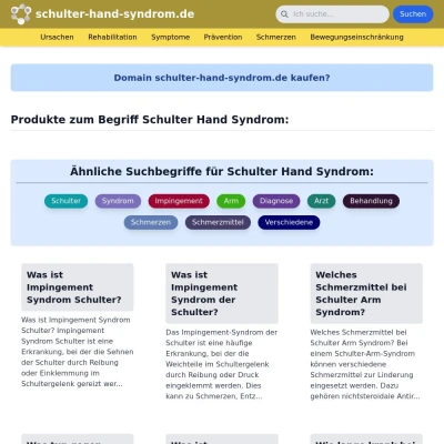 Screenshot schulter-hand-syndrom.de