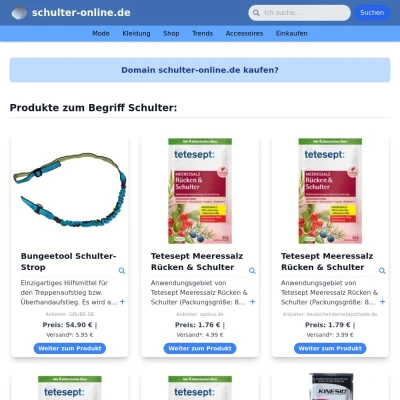 Screenshot schulter-online.de