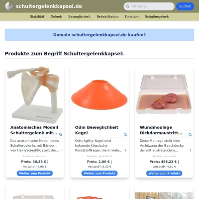 Screenshot schultergelenkkapsel.de