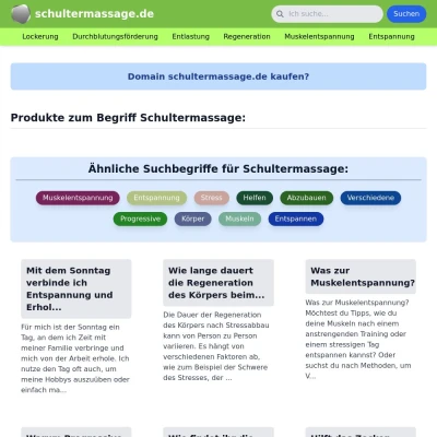 Screenshot schultermassage.de