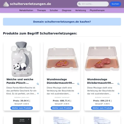 Screenshot schulterverletzungen.de