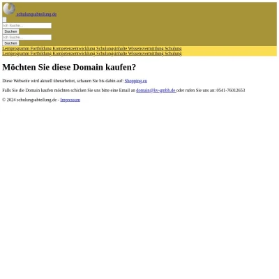 Screenshot schulungsabteilung.de