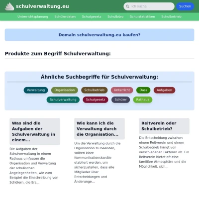 Screenshot schulverwaltung.eu