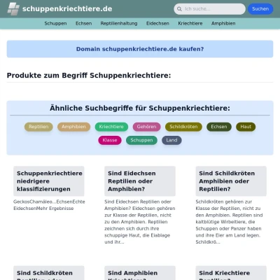 Screenshot schuppenkriechtiere.de