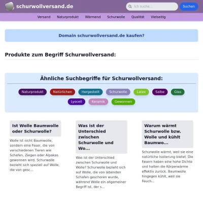 Screenshot schurwollversand.de