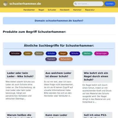 Screenshot schusterhammer.de