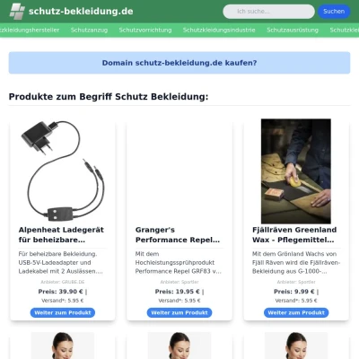 Screenshot schutz-bekleidung.de