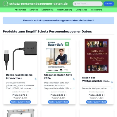 Screenshot schutz-personenbezogener-daten.de