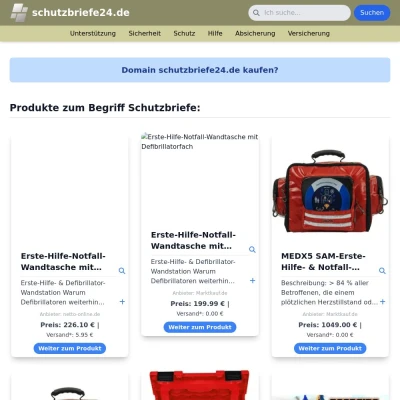 Screenshot schutzbriefe24.de