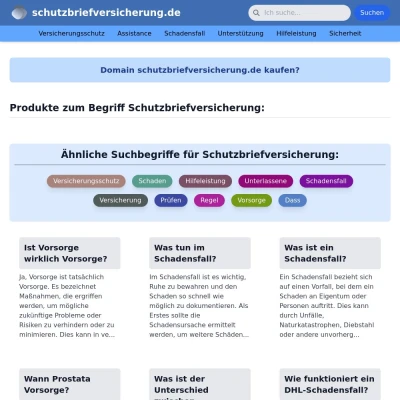 Screenshot schutzbriefversicherung.de