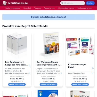 Screenshot schutzfonds.de