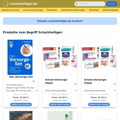 Screenshot schutzheiliger.de