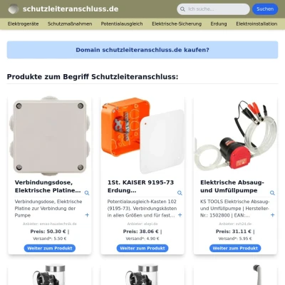 Screenshot schutzleiteranschluss.de