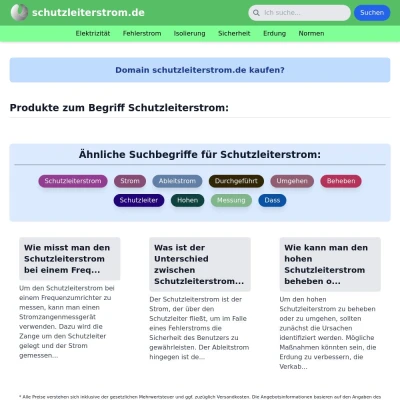 Screenshot schutzleiterstrom.de