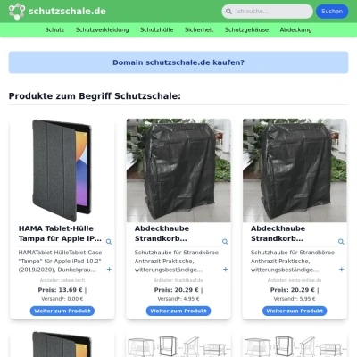 Screenshot schutzschale.de