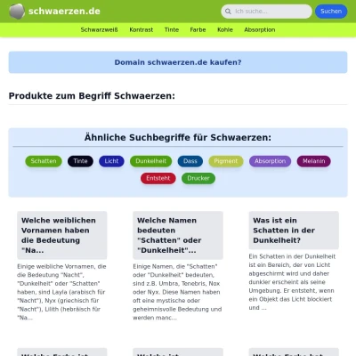 Screenshot schwaerzen.de