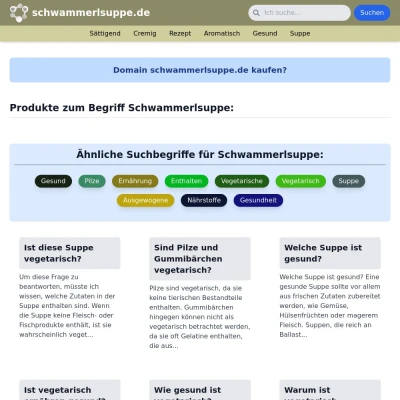 Screenshot schwammerlsuppe.de