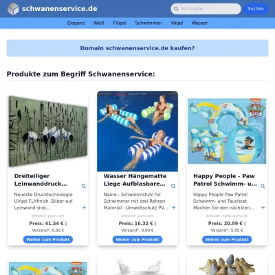 Screenshot schwanenservice.de