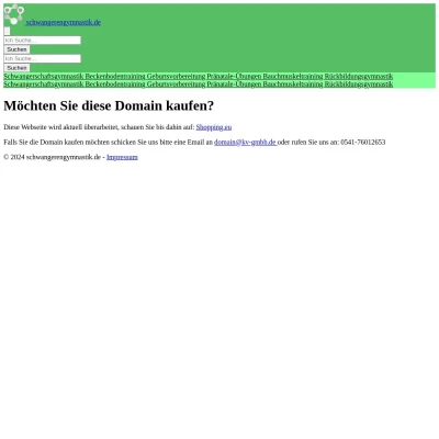 Screenshot schwangerengymnastik.de