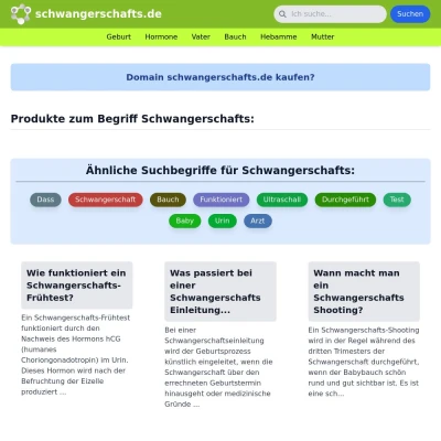 Screenshot schwangerschafts.de