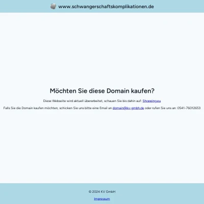 Screenshot schwangerschaftskomplikationen.de