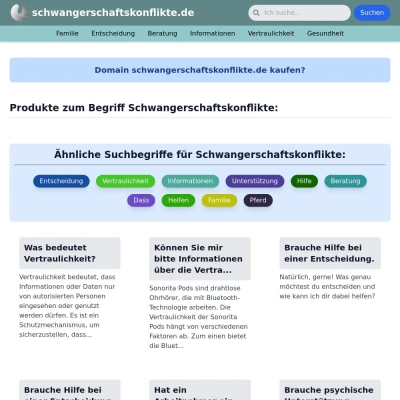 Screenshot schwangerschaftskonflikte.de