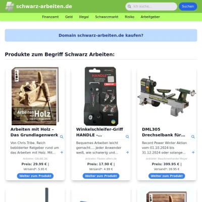 Screenshot schwarz-arbeiten.de