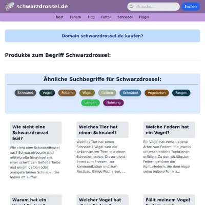 Screenshot schwarzdrossel.de