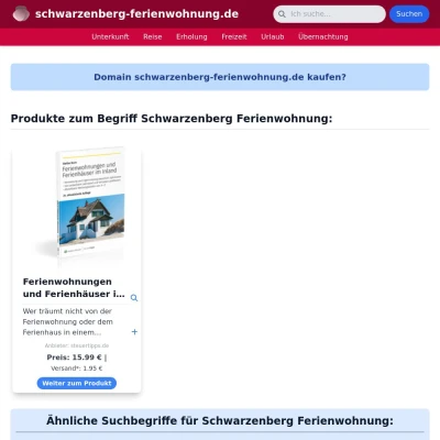 Screenshot schwarzenberg-ferienwohnung.de