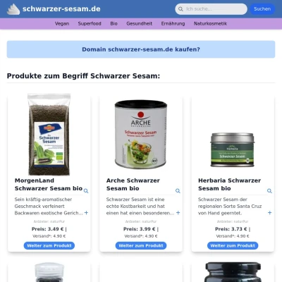 Screenshot schwarzer-sesam.de