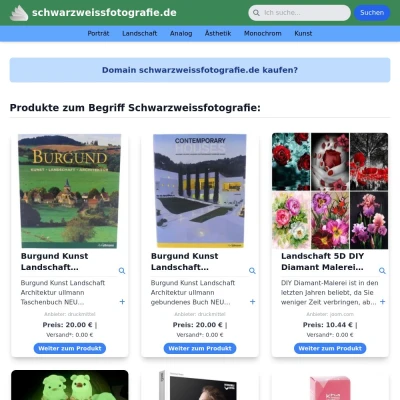 Screenshot schwarzweissfotografie.de