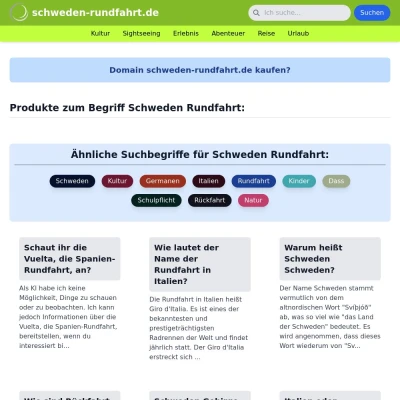 Screenshot schweden-rundfahrt.de