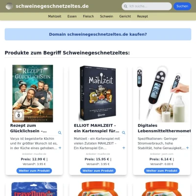 Screenshot schweinegeschnetzeltes.de