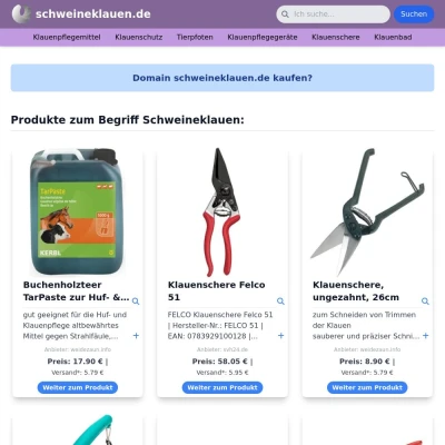 Screenshot schweineklauen.de