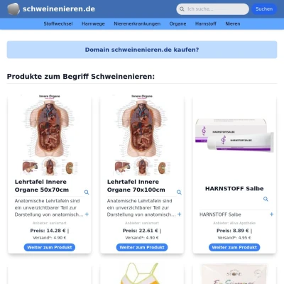 Screenshot schweinenieren.de