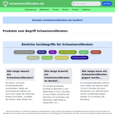 Screenshot schweinerollbraten.de