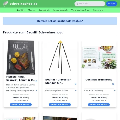 Screenshot schweineshop.de